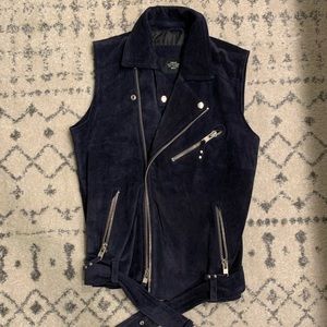 Suede leather vest- authentic